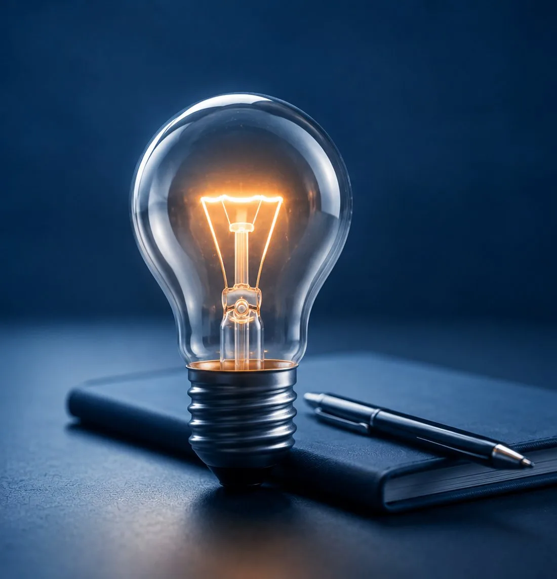 Bombilla encendida: innovación